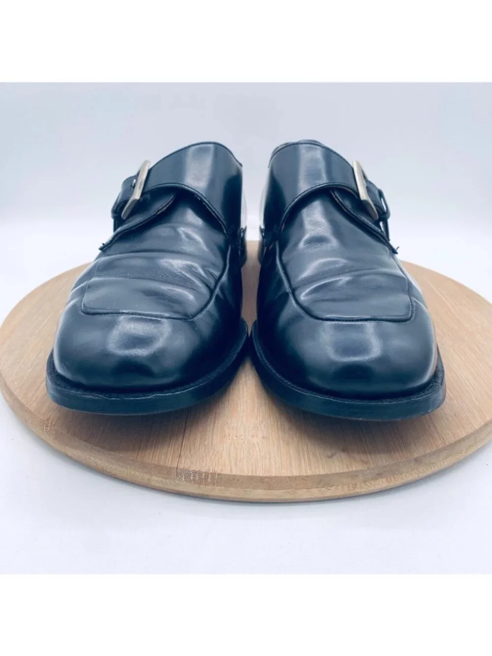 To Boot New York Mens Shoes 12 Black Leather Monk Strap Oxfords Italy